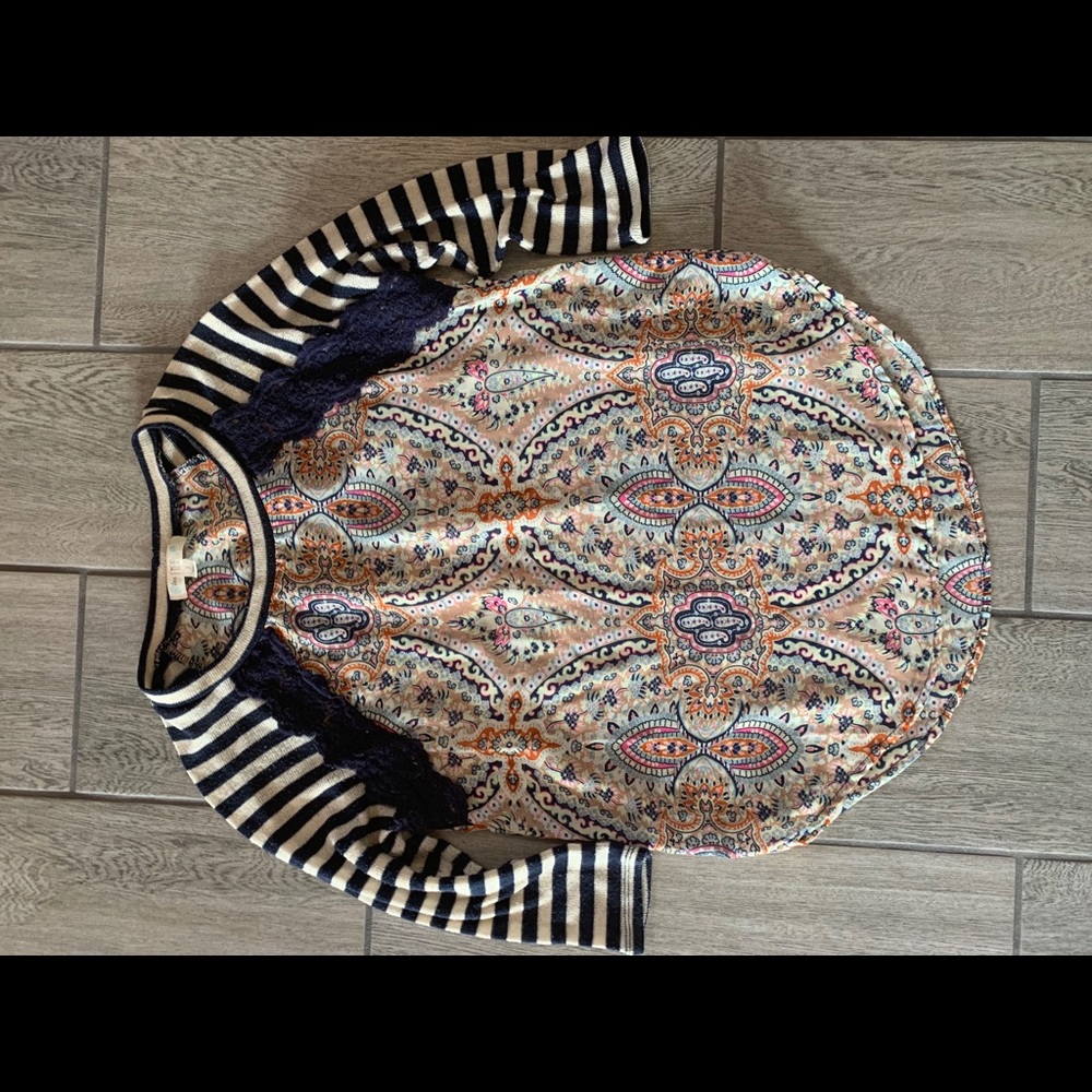 Chiffon 3/4 length sleeve top